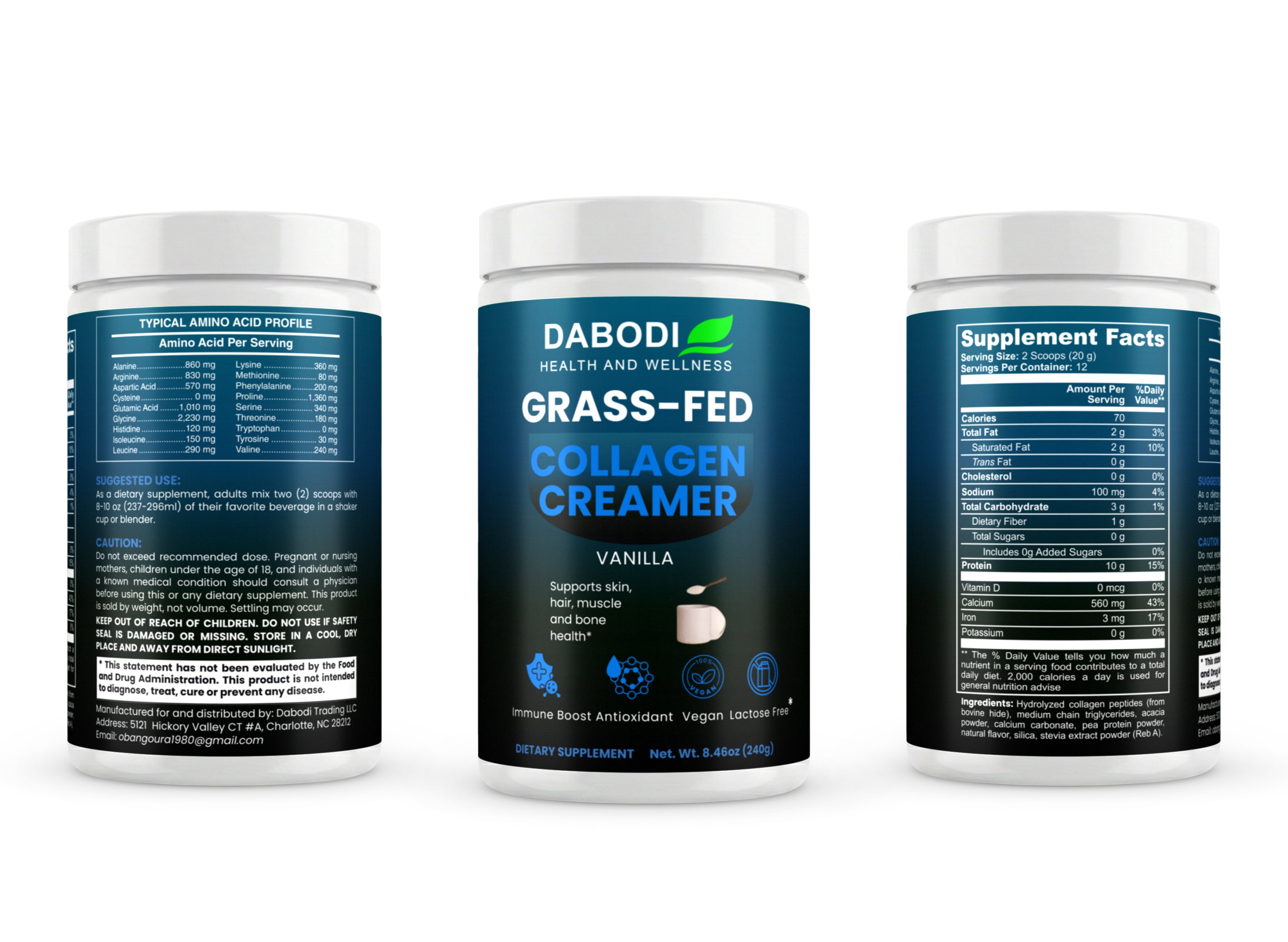 Grass-Fed Collagen Creamer (Vanilla)
