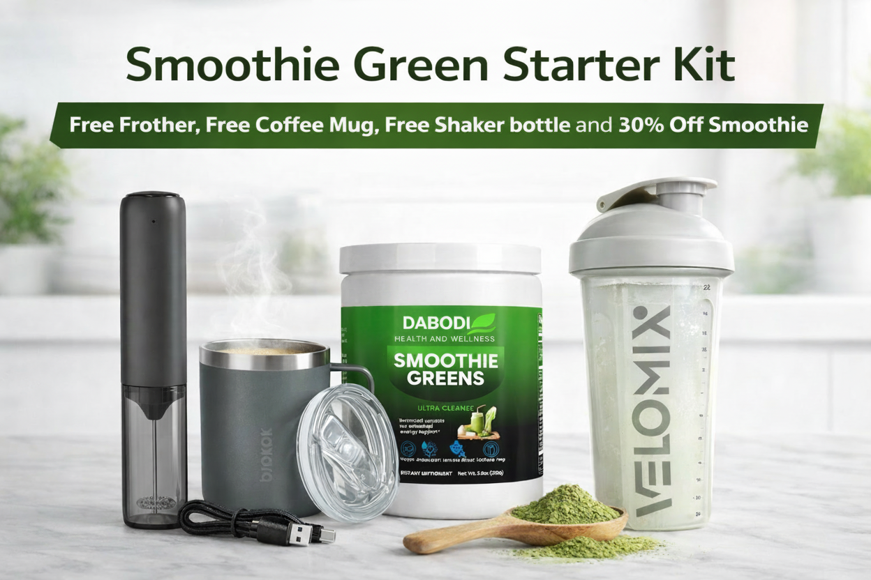 Smoothie Green Starter Kit (Free Frother, Free Coffee Mug, Free Shaker bottle)